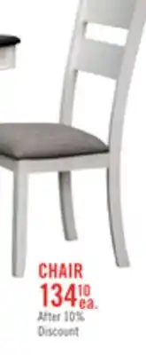 The Brick Echo Dining Chair with Linen-Look Fabric, Wood, Ladder-Back - White offer