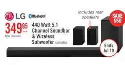 The Brick LG 5.1 CH Bluetooth Dolby Digital Soundbar with Rear Speakers and Wireless Subwoofer (S60TR.ACANLLK) offer