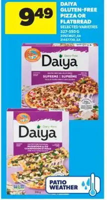 Real Canadian Superstore DAIYA GLUTEN-FREE PIZZA OR FLATBREAD, 327-550 G offer