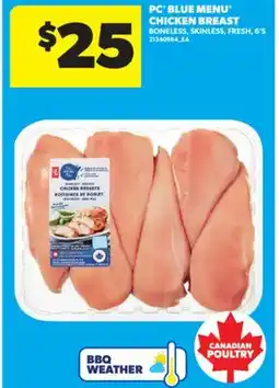 Real Canadian Superstore PC BLUE MENU CHICKEN BREAST, 6'S offer