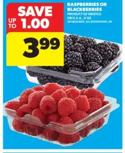 Real Canadian Superstore RASPBERRIES OR BLACKBERRIES, 6 OZ offer