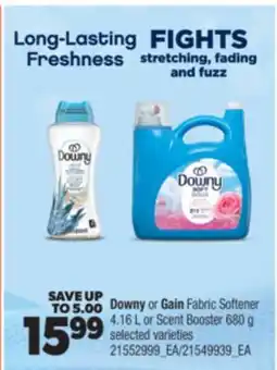 Real Canadian Superstore DOWNY OR GAIN FABRIC SOFTENER, 4.16 L OR SCENT BOOSTER, 680 G offer