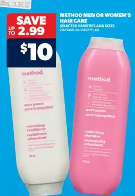 Real Canadian Superstore METHOD MEN OR WOMEN'S HAIR CARE offer