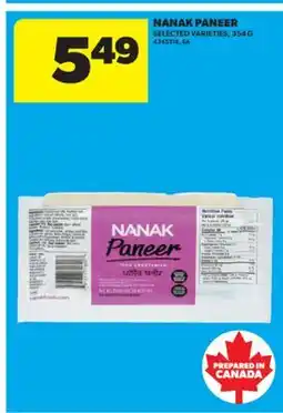 Real Canadian Superstore NANAK PANEER, 354 G offer