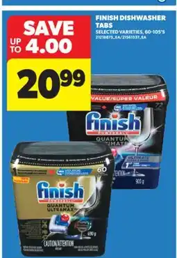 Real Canadian Superstore FINISH DISHWASHER TABS, 60-105'S offer