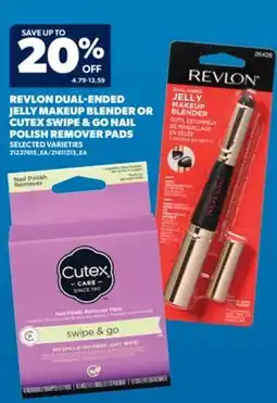 Real Canadian Superstore REVLON DUAL-ENDED JELLY MAKEUP BLENDER OR CUTEX SWIPE & GO NAIL POLISH REMOVER PADS offer