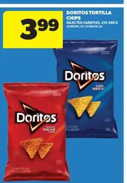 Real Canadian Superstore DORITOS TORTILLA CHIPS, 210-280 G offer