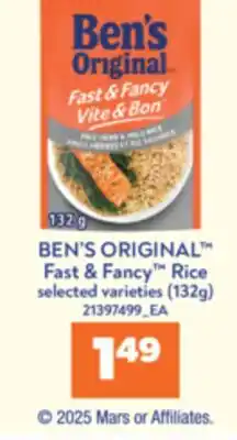 Real Canadian Superstore BEN'S ORIGINAL Fast & Fancy Rice (132g) offer