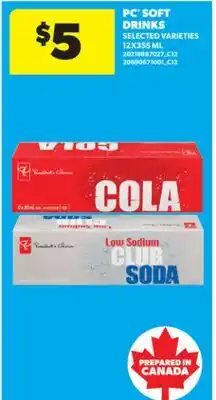 Real Canadian Superstore PC SOFT DRINKS, 12X355ML offer