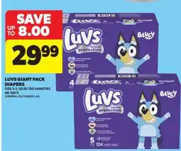 Real Canadian Superstore LUVS GIANT PACK DIAPERS, 88-168'S offer