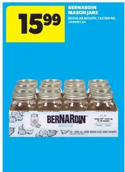 Real Canadian Superstore BERNARDIN MASON JARS, 12X500 ML offer