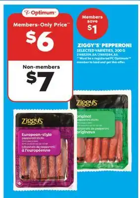 Real Canadian Superstore ZIGGY'S PEPPERONI, 300G offer