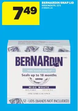 Real Canadian Superstore BERNARDIN SNAP LID, 12' S offer