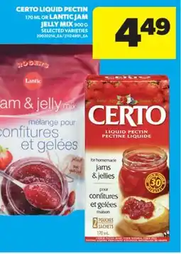 Real Canadian Superstore CERTO LIQUID PECTIN 170 ML OR LANTIC JAM JELLY MIX, 900 G offer