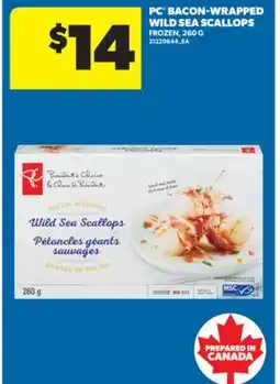 Real Canadian Superstore PC BACON-WRAPPED WILD SEA SCALLOPS, 260 G offer