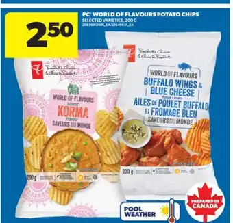 Real Canadian Superstore PC WORLD OF FLAVOURS POTATO CHIPS, 200 G offer
