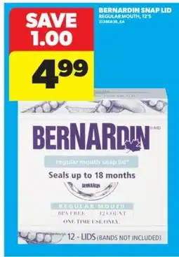 Real Canadian Superstore BERNARDIN SNAP LID, 12' S offer