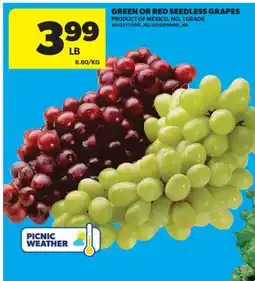 Real Canadian Superstore GREEN OR RED SEEDLESS GRAPES offer