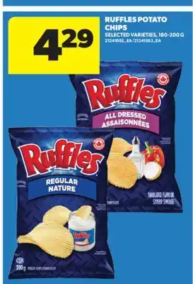 Real Canadian Superstore RUFFLES POTATO CHIPS, 180-200 G offer