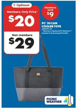 Real Canadian Superstore PC 30 CAN COOLER TOTE offer