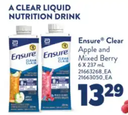 Real Canadian Superstore ENSURE CLEAR APPLE AND MIXED BERRY, 6X237 ML offer