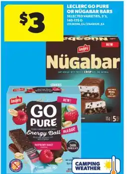 Real Canadian Superstore LECLERC GO PURE OR NÜGABAR BARS, 5' S, 140-175 G offer