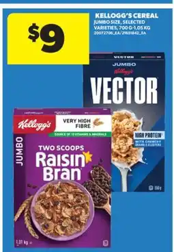 Real Canadian Superstore KELLOGG'S CEREAL, 700G - 1.05KG offer