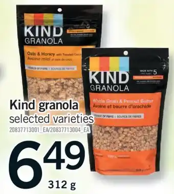 Fortinos KIND GRANOLA, 312 G offer