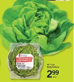 Fortinos PC LIVE BOSTONLETTUCE offer