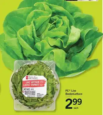Fortinos PC LIVE BOSTONLETTUCE offer