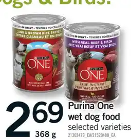 Fortinos PURINA ONE WET DOG FOOD, 368 G offer
