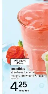Fortinos SMOOTHIES offer