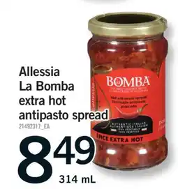 Fortinos ALLESSIA LA BOMBA EXTRA HOT ANTIPASTO, 314 ML offer