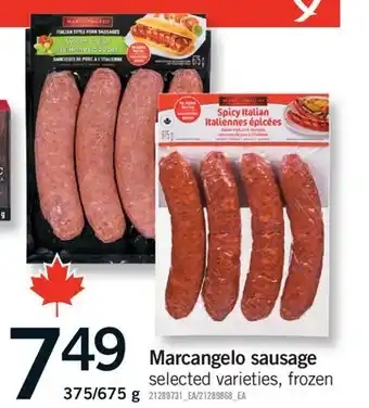 Fortinos MARCANGELO SAUSAGE, 375/675 G offer
