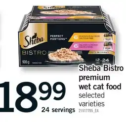 Fortinos SHEBA BISTRO PREMIUM WET CAT FOOD, 24 SERVINGS offer