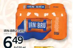Fortinos IRN-BRU CANS, 6x330 mL offer