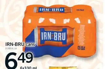 Fortinos IRN-BRU CANS, 6x330 mL offer
