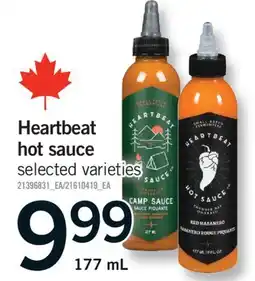 Fortinos HEARTBEAT HOT SAUCE, 177 mL offer