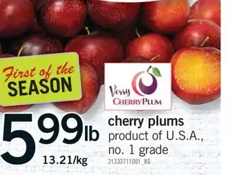Fortinos CHERRY PLUMS offer
