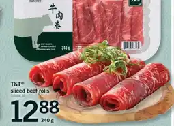 Fortinos T & T SLICED BEEF ROLLS, 340 G offer