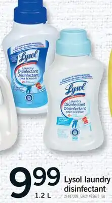 Fortinos LYSOL LAUNDRY DISINFECTANT, 1.2 L offer