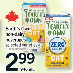 Fortinos EARTH'S OWN NON-DAIRY BEVERAGES, 946 ML offer