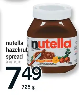 Fortinos NUTELLA HAZELNUT SPREAD, 725 g offer