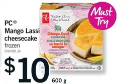 Fortinos PC MANGO LASSI CHEESECAKE, 600 G offer