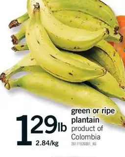 Fortinos GREEN OR RIPE PLANTAIN offer