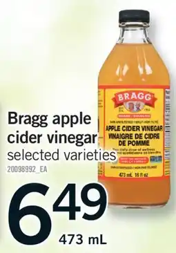 Fortinos BRAGG APPLE CIDER VINEGAR, 473 mL offer