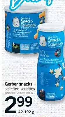 Fortinos GERBER SNACKS, 42-192 g offer