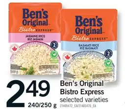 Fortinos Ben's Original Bistro Express, 240/250 g offer