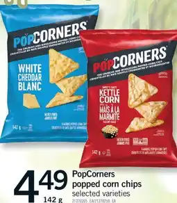 Fortinos POPCORNERS POPPED CORN CHIPS, 142 G offer