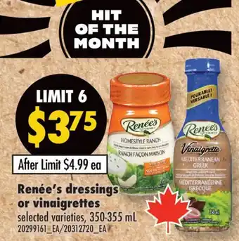 Fortinos RENÉE'S DRESSINGS OR VINAIGRETTES, 350-355 mL offer